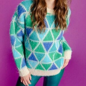 Multicolor Diamond Sweater
